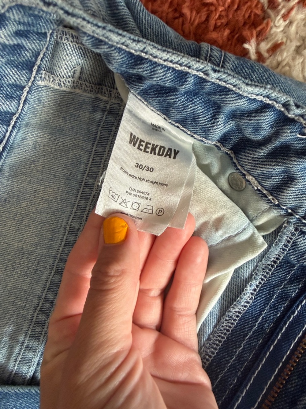 Weekday Rowe Extra High Rise Jeans View 4